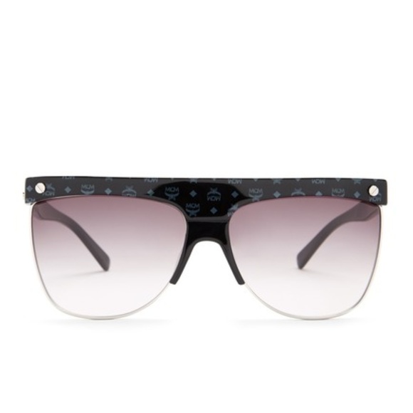 BRAND NEW 100% AUTHENTIC MCM SUNGLASSES - BLACK VISETTO SHIELD 60MM - Picture 1 of 1